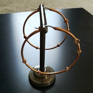 Fossil rose gold hoop earrings